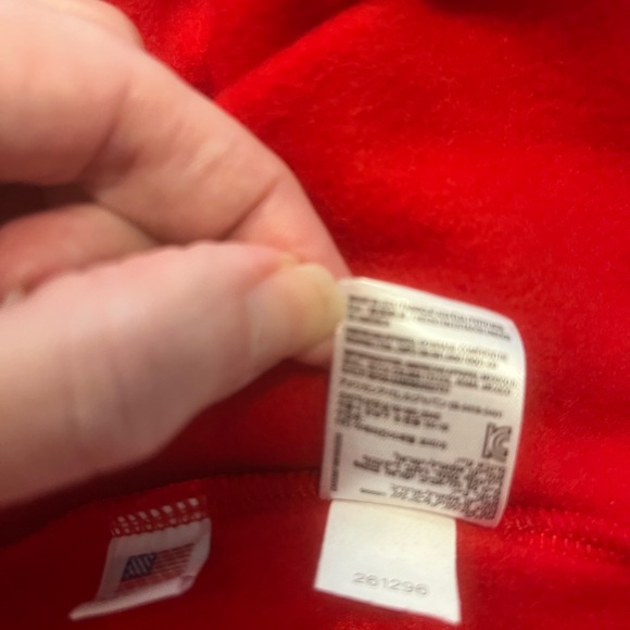 American Apparel F497 Fleece Men’s Red Full Zip Up Hoodie - Picture 4 of 5